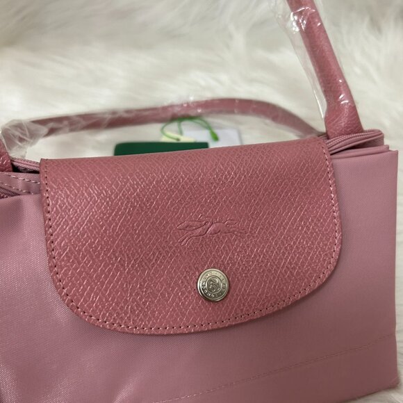 NWT Longchamp Le Pliage Original Large Shoulder Nylon Bag Tote IN Pink - Picture 7 of 9